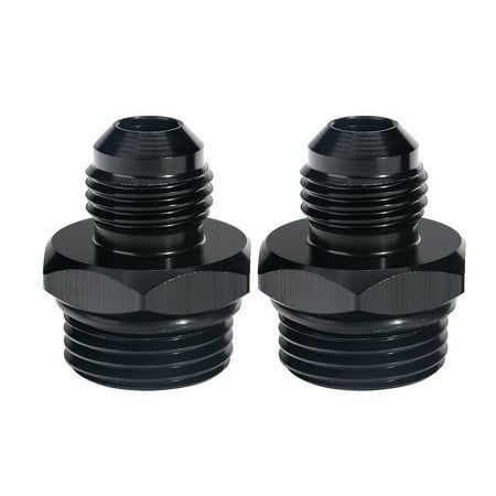 3 ayna Alüminyum Alaşım ORB-8 O-Ring Boss -8AN -6AN Erkek Adaptör Düz Siyah Anodize