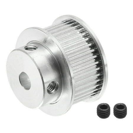 40 Diş 5mm Bor Zamanlama Pulley Senkron Tekerlek Gümüş, 3D yazıcı kemerleri için, CNC makinesi