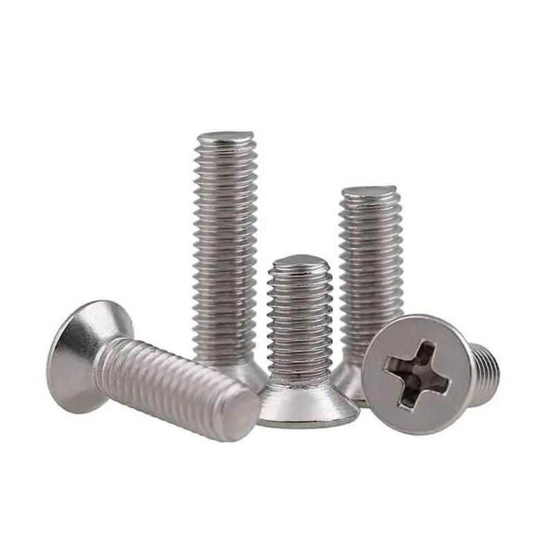 C1022 304 316 Paslanmaz Çelik Csk Kafa ISO7046 Bolt Cross Recessed Flat Head Makine vida