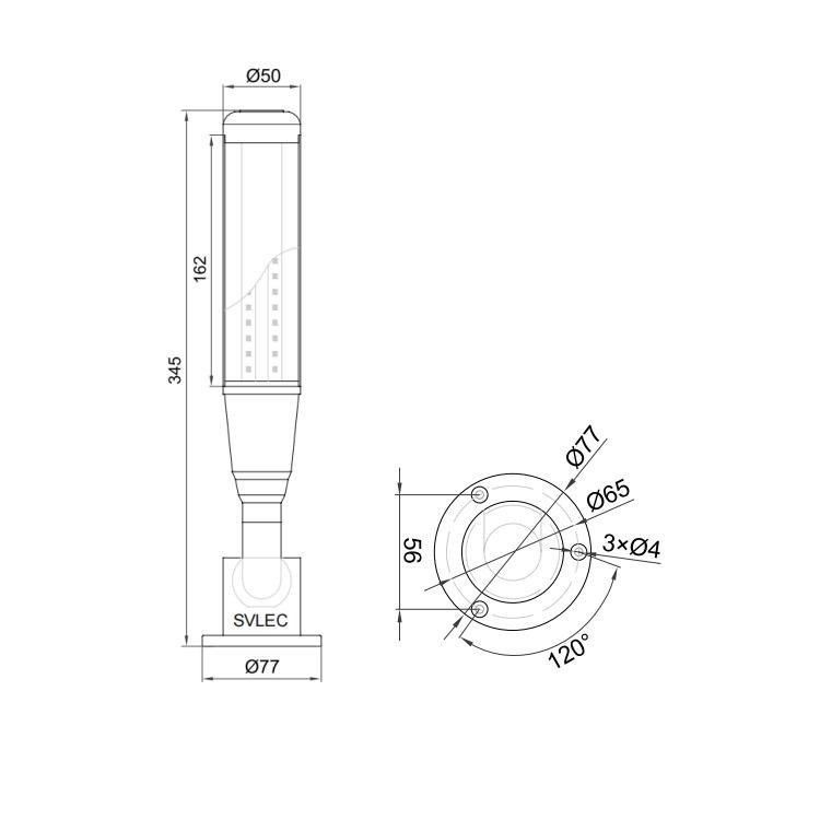 3 Renkli LED Sinyal Kulesi Işığı CNC Makinesi İçin